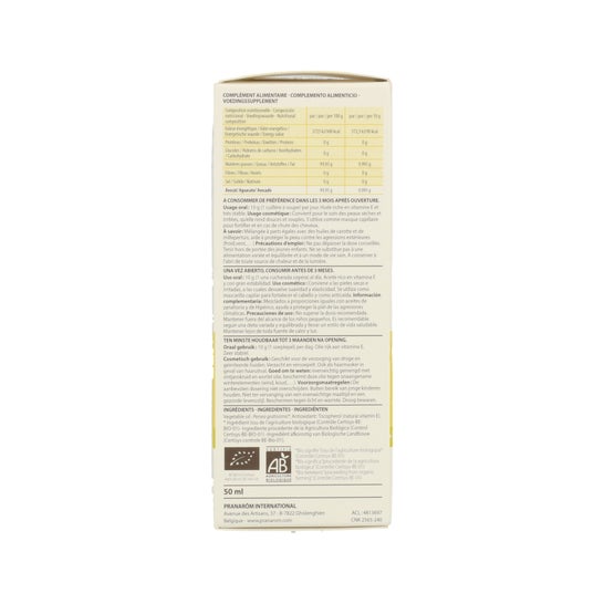 Pranarôm Aceite Vegetal de Aguacate BIO 50 ml
