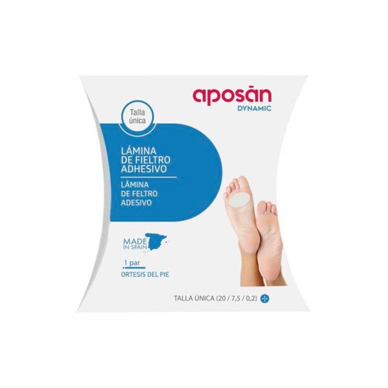 Aposan Dynamic Lámina Fieltro Adhesiva Talla Única 2uds