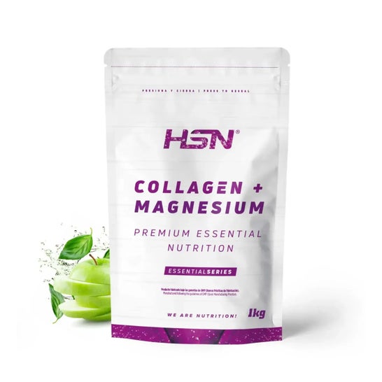 HSN Colágeno Hidrolizado + Magnesio 2.0 en Polvo Manzana 1kg