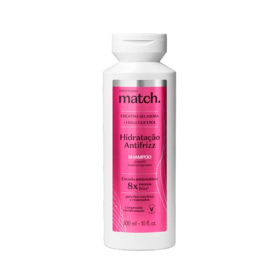 O Boticário Match Shampoo Hidratação Antifrizz 300ml