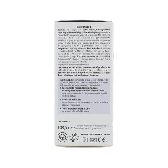 Aboca NeoBianacid Sabor Menta 70comp