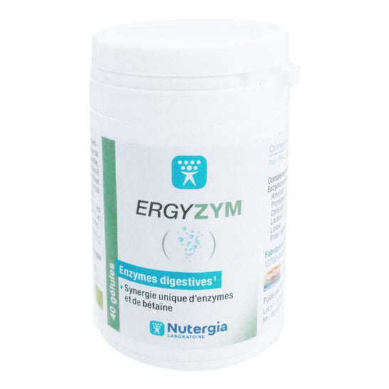 Nutergia Ergyzym Enzimas digestivas 40 cápsulas
