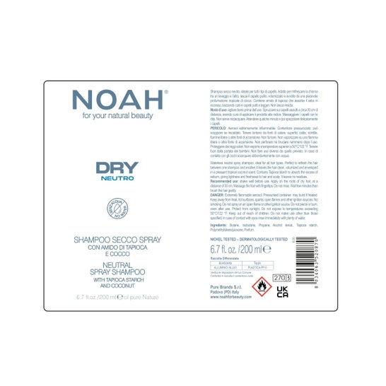 Noah Dry Neutro Champú Seco Spray 200ml