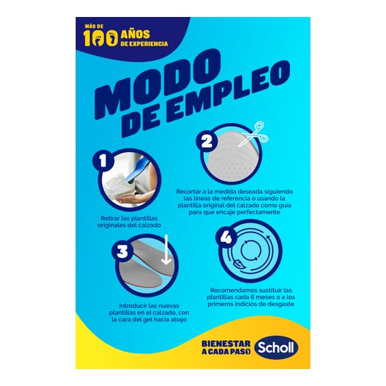 Scholl LiquiFlex Plantillas Soporte Extra Talla L 1par