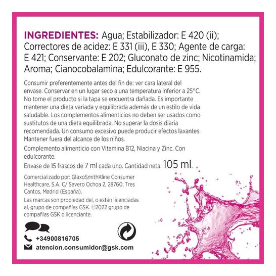 Multicentrum Energía y Vitalidad 50+ Frambuesa 30x7ml Multicentrum Energía y Vitalidad 50+ Frambuesa 30x7ml