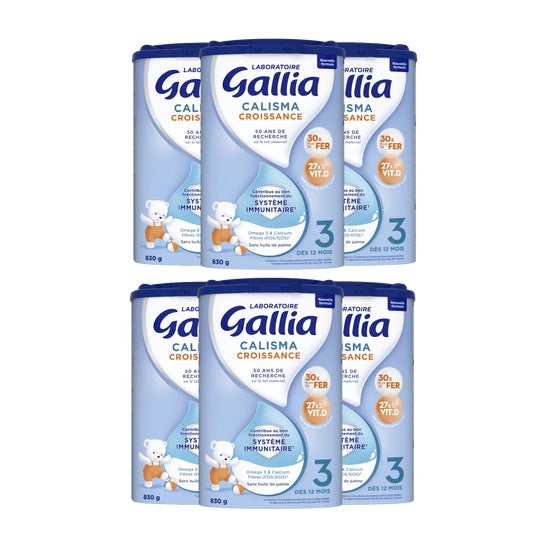 Gallia Calisma Pack Leche de Crecimiento 3 +12M 6x830 g