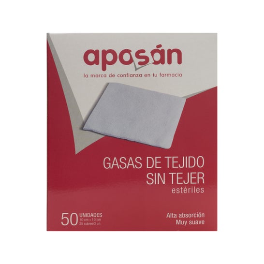 Aposán Gasas de Tejido sin Tejer Estériles Alta Absorción 50uds