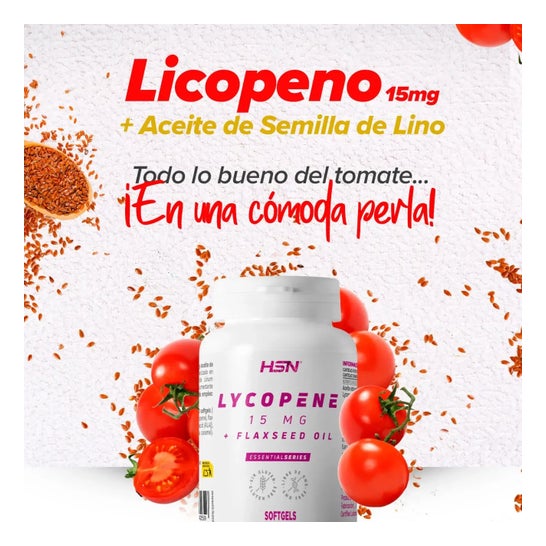 HSN Licopeno 15mg + Aceite de Semilla de Lino 120 perlas