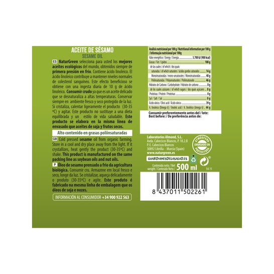 Naturgreen Aceite Ecológico de Sésamo 1500 ml