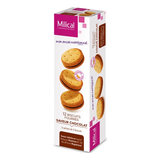 Milical - Biscuits dittiques chocolat 12 biscuits