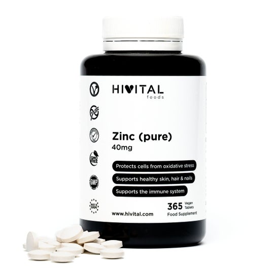 Hivital Foods Zinco puro 40 mg da Zinco Gluconato 365 compresse