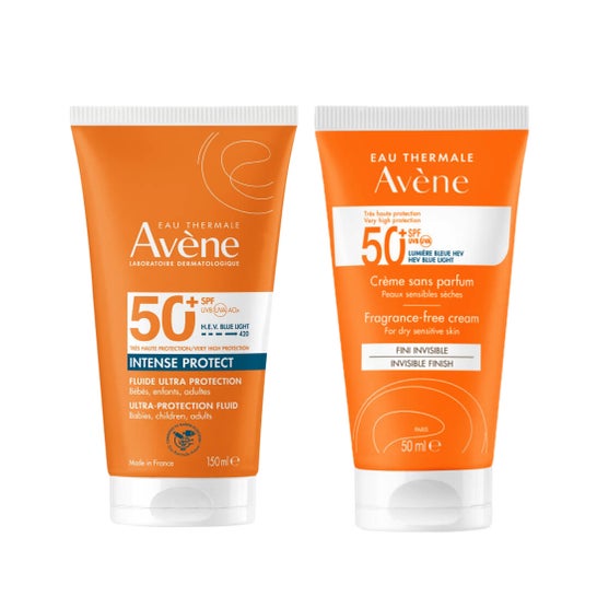 Avène Pack Crema SPF50+ Sin Perfume 50ml + Intense Protect SPF50+ 150ml