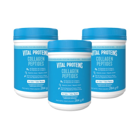 Vital Proteins Pack Collagen Peptides Péptidos de Colágeno Sin Sabor 3x284g