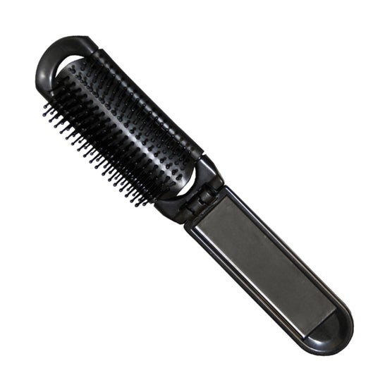 Eurostil Hairbrush with Mirror Black 1pc