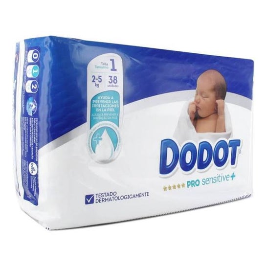 Dodot Pro Sensitive Nappies Size 1 (2-5kg) 38uds