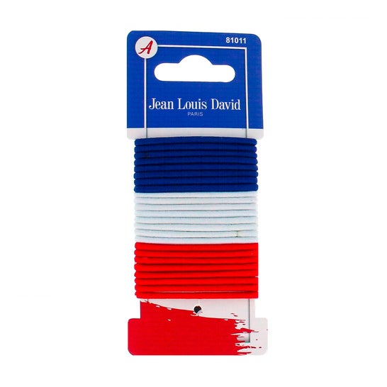 Jean Louis David 81011 Elástico Fino Kit Azul Blanco y Rojo
