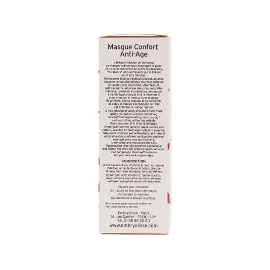 Embryolisse Máscara 60 ml Anti-Envejecimiento de la Comodidad