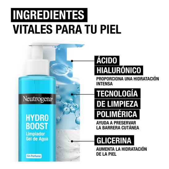 Neutrogena Hydro Boost Limpeza Facial Gel Água Sem Perfume 200ml