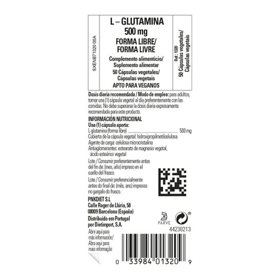 Solgar L-Glutamina 500 mg 50vcaps