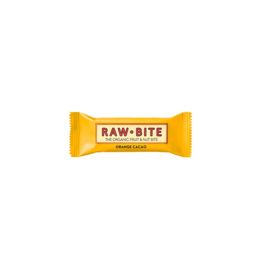 Rawbite Barrita ecológica de naranja y cacao 50g