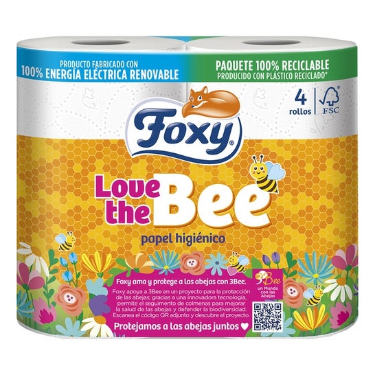 Foxy Love The Bee Papel Higiénico 3 Capas 4uds