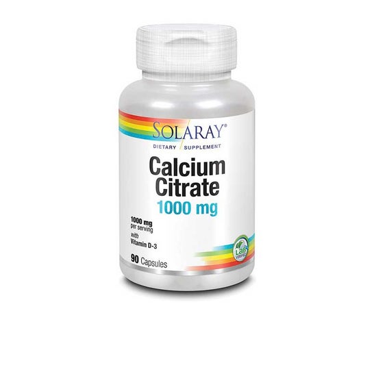 Solaray Calcium Citrate 1000mg med vitamin D3 90caps
