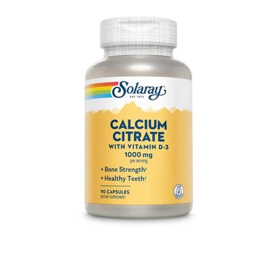 Solaray Calcio Citrato 1000mg con Vitamina D3 90caps