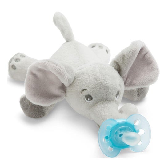 Philips Avent Ultra Soft Soother 0-6M + Soothing Toy Elephant