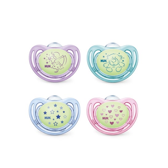 Succhietto in silicone Nukf Freestyle Night 6-18 M 1 U