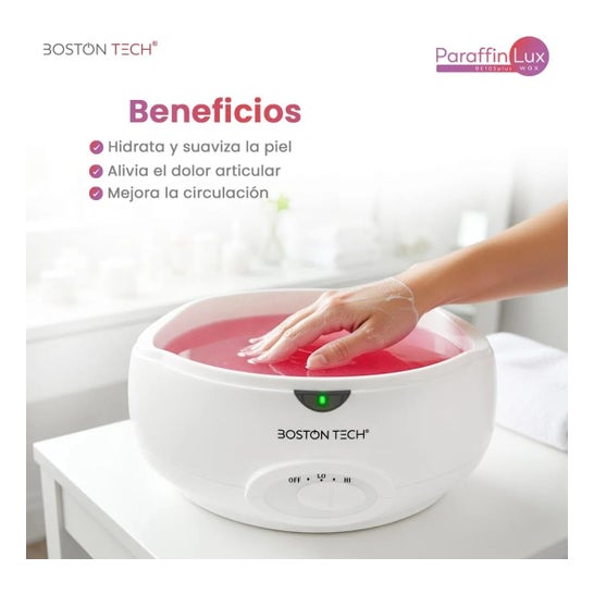 Boston Tech ParaffinLux Bagno di Paraffina per Mani 3L Rosa Senza Cera