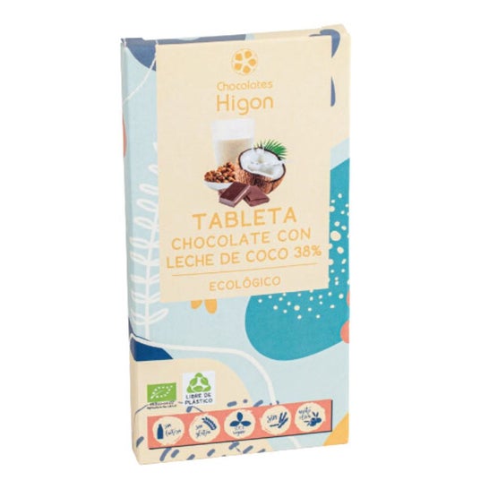 Chocolates Higón Chocolate Leche de Coco 38% Bio 100g