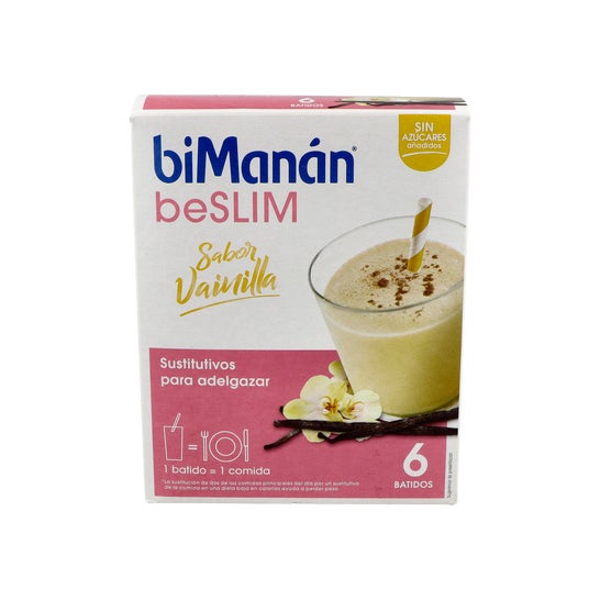biManán® Plaatsvervanger vanille milkshake 55g 6 zakjes