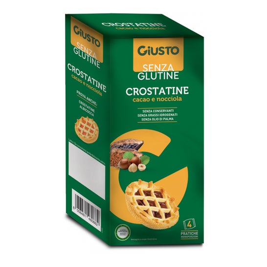 Giusto Senza Glutine Crostatina Cacao Nocciole Bio 4x45g