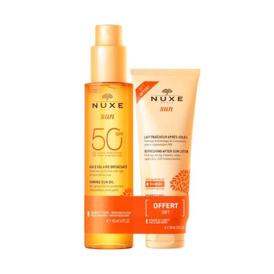 Nuxe Sun Spray Bronzing Oil SPF50 150ml +  Aftersun Refreshing Milk 100ml