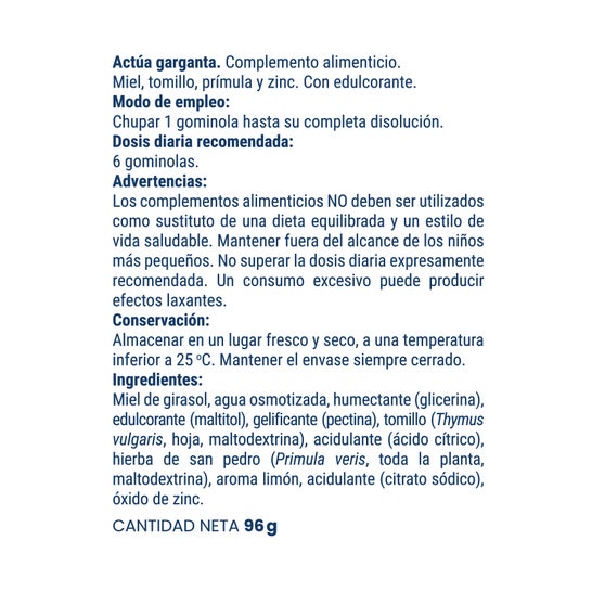 Actúa garganta