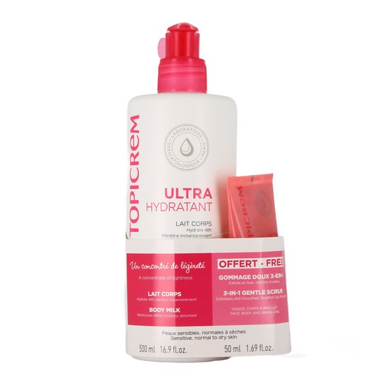Topicrem Set Latte Ultra Idratante 500 ml + Esfoliante 50 ml