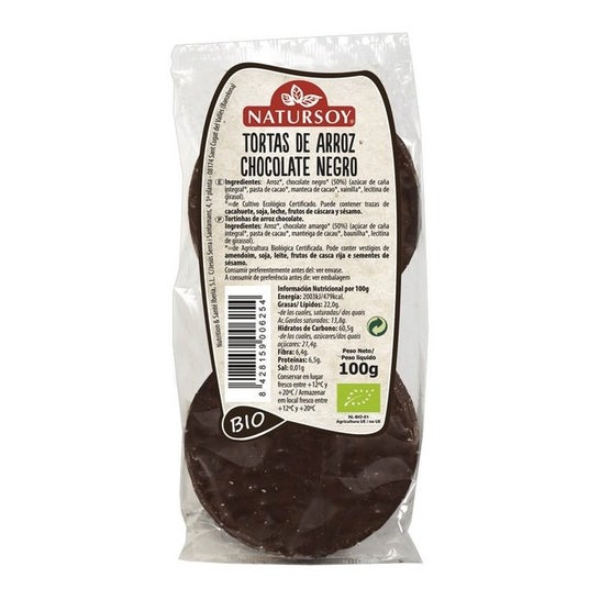 Natursoy Tortitas Arroz Con Chocolate Negro 100g