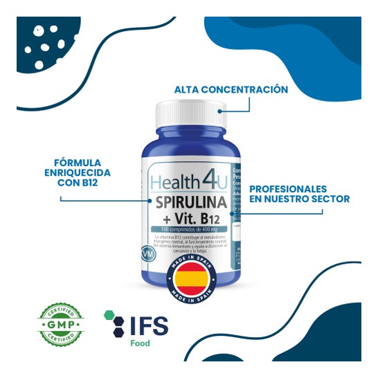 H4 U Spirulina + Vitamina B12 100 comp