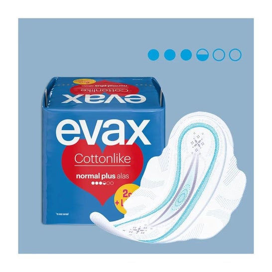 Evax Cottonlike Wings Normal Plus Compression 28 uts. Evax Cottonlike Wings Normal Plus Compression 28 uts.