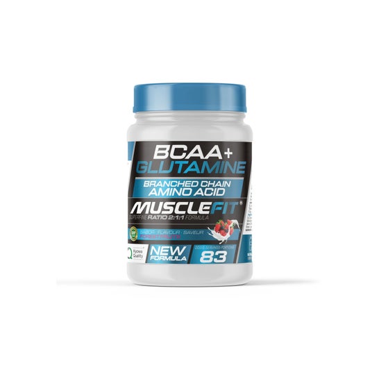 MuscleFit Glutamina + BCAAs Sabor Piruleta 500g