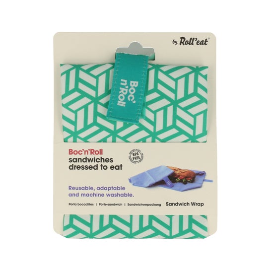 By Roll'Eat Porta Bocadillos Reutilizable Tiles Verde 1 ud