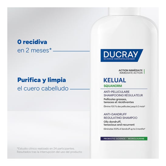 Ducray Squanorm Champú Anticaspa Caspa Grasa 400ml