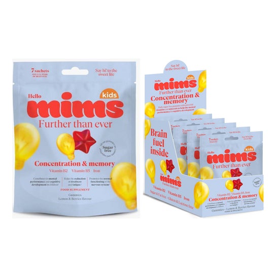 Mims Concentración y Memoria Kids 35 Gominolas Pack 7 Días