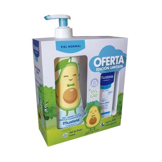 Mustela Pack Limited Edition Normal Skin, Soft Bath Gel 500ml and Hydrabebé Face Cream 40ml