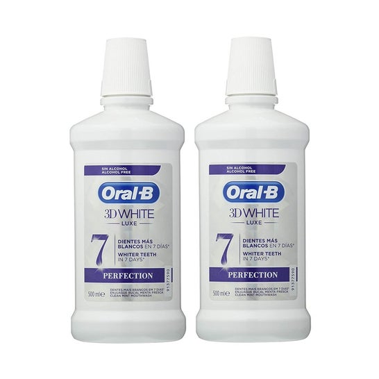 Oral-B Mouthwash 3D White Luxe seductive shine 2x500ml