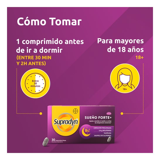Supradyn Sueño Forte+ Reduce Despertares Nocturnos 30 Comprimidos