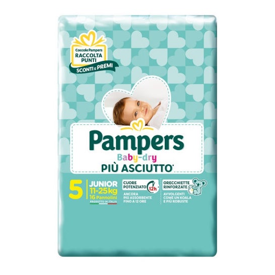 Pampers Baby Dry Talla 5 Junior 16uds