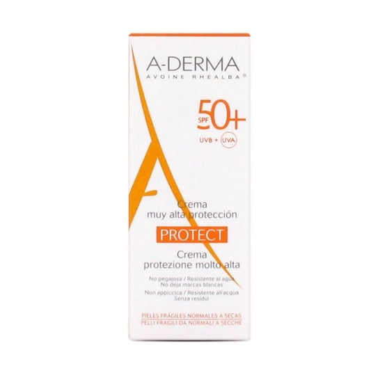 Crema fotoprotettiva A-derma SPF50 per pelli normali e secche 40ml