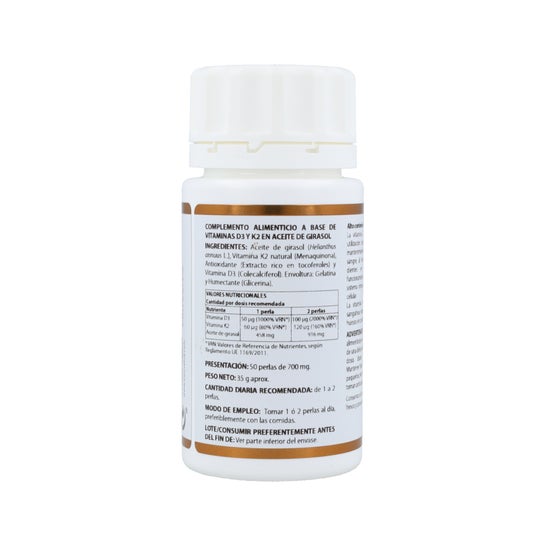 Holovit Vitamina D3 2.000 UI + K2 60µg 50 Perlas