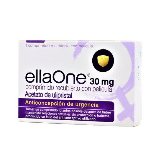 Ellaone 30 Mg, comprimido recubierto, caja de 1 comprimido